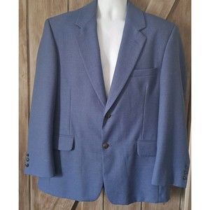 MACEDONIA Hamrick's 2-Button Sportcoat Blazer Blue Sz 42S Business …